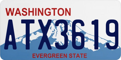 WA license plate ATX3619