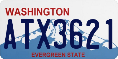 WA license plate ATX3621
