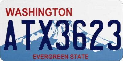WA license plate ATX3623