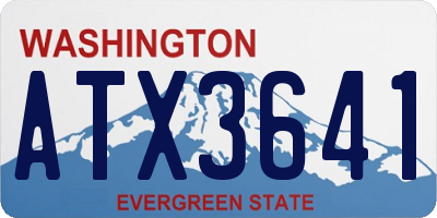 WA license plate ATX3641