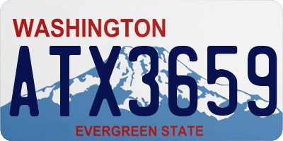 WA license plate ATX3659