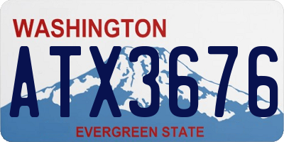 WA license plate ATX3676