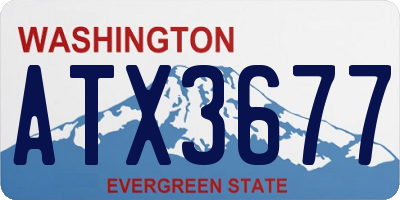 WA license plate ATX3677
