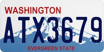 WA license plate ATX3679