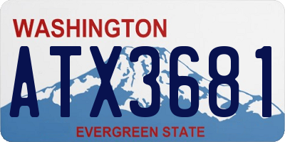 WA license plate ATX3681