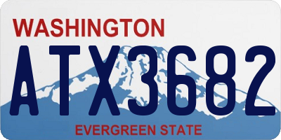 WA license plate ATX3682