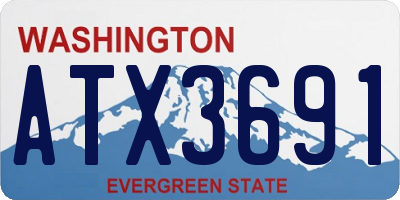 WA license plate ATX3691
