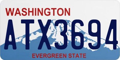 WA license plate ATX3694