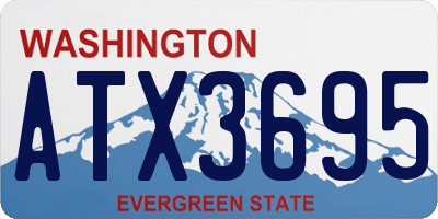WA license plate ATX3695