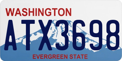 WA license plate ATX3698