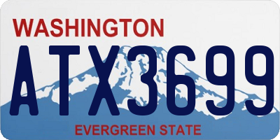 WA license plate ATX3699