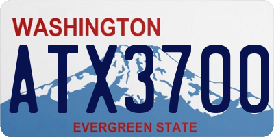 WA license plate ATX3700