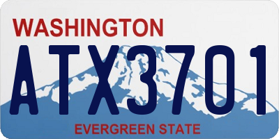 WA license plate ATX3701