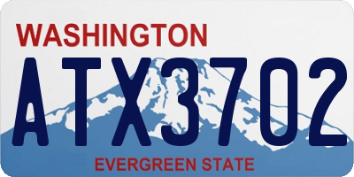 WA license plate ATX3702
