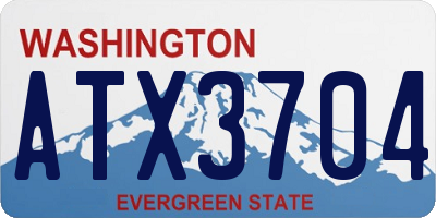 WA license plate ATX3704