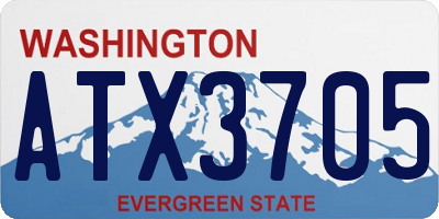 WA license plate ATX3705