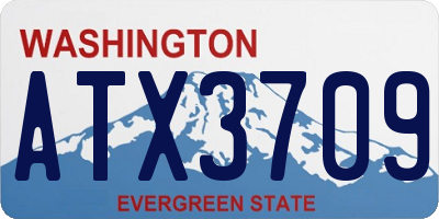 WA license plate ATX3709