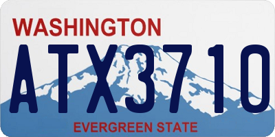 WA license plate ATX3710