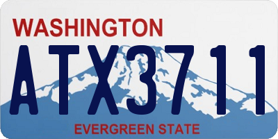 WA license plate ATX3711