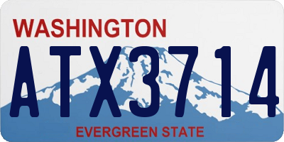 WA license plate ATX3714