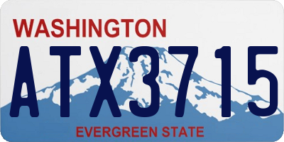 WA license plate ATX3715