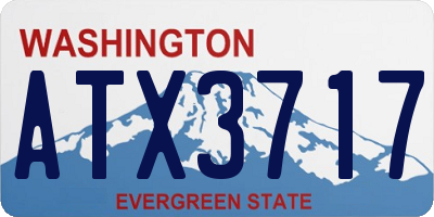 WA license plate ATX3717