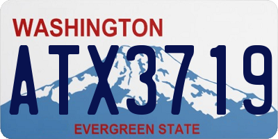 WA license plate ATX3719