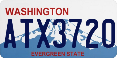 WA license plate ATX3720