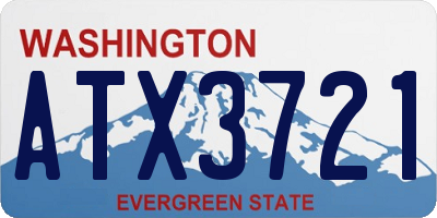 WA license plate ATX3721