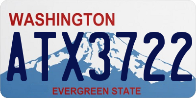 WA license plate ATX3722