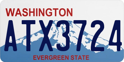 WA license plate ATX3724