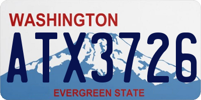 WA license plate ATX3726