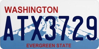 WA license plate ATX3729