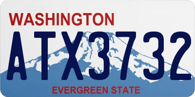 WA license plate ATX3732