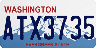 WA license plate ATX3735