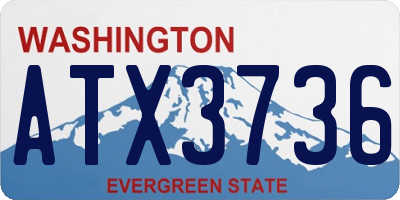 WA license plate ATX3736