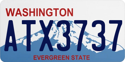 WA license plate ATX3737
