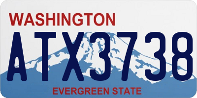 WA license plate ATX3738