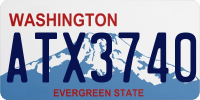 WA license plate ATX3740