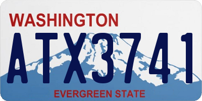 WA license plate ATX3741