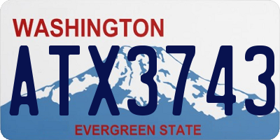 WA license plate ATX3743