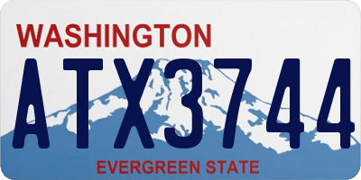 WA license plate ATX3744