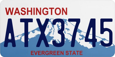 WA license plate ATX3745