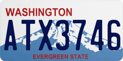 WA license plate ATX3746