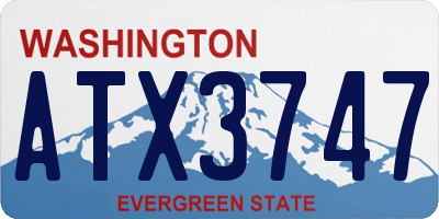 WA license plate ATX3747