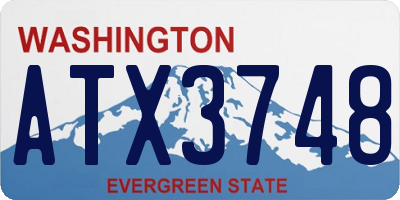 WA license plate ATX3748