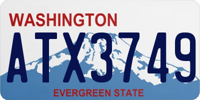 WA license plate ATX3749