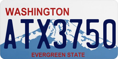 WA license plate ATX3750