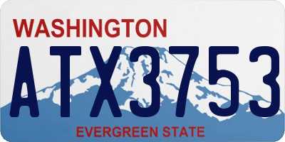 WA license plate ATX3753