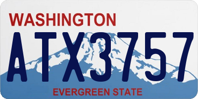 WA license plate ATX3757